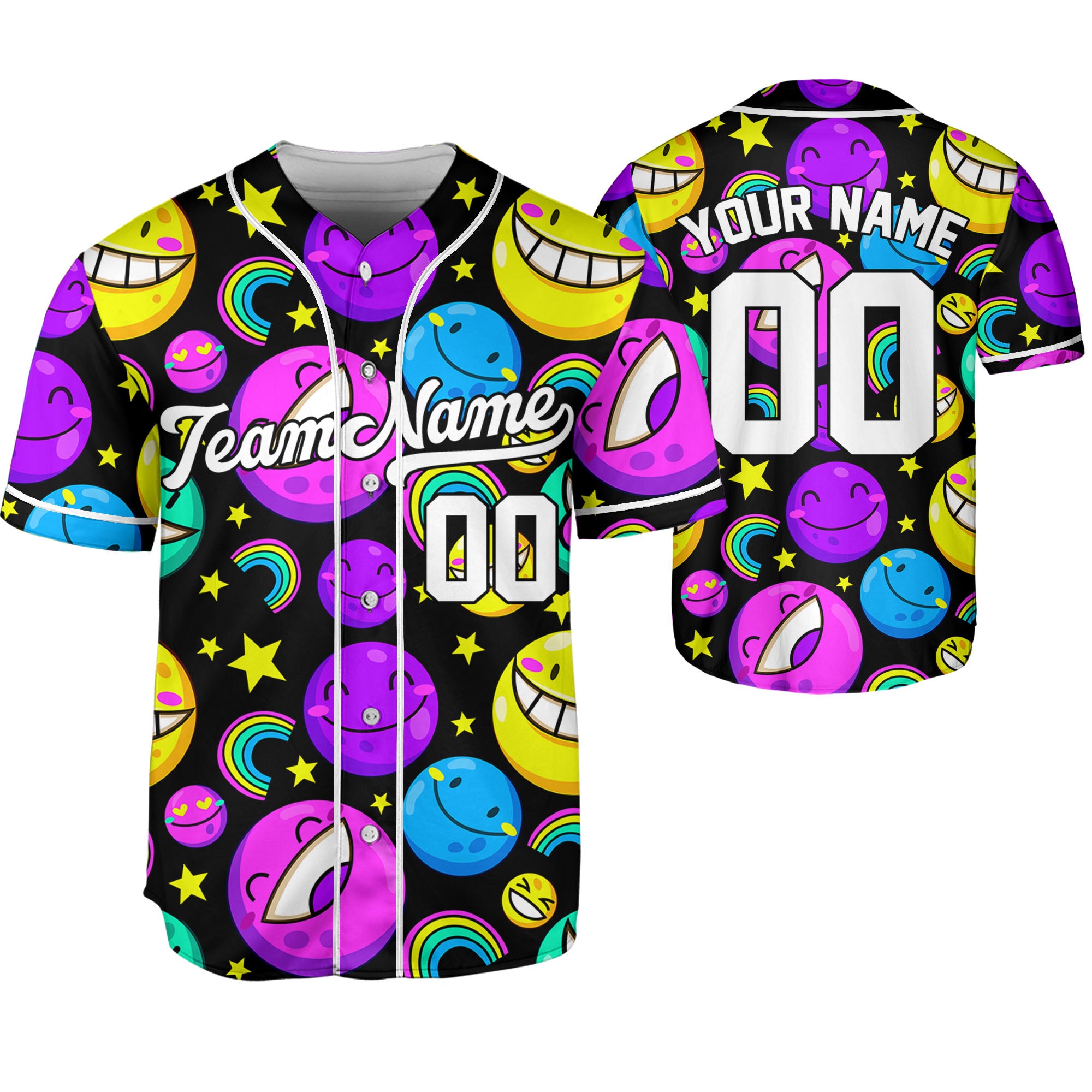 Personalize-Team-Name-Trippy-Colorful-Happy-Icon-Face