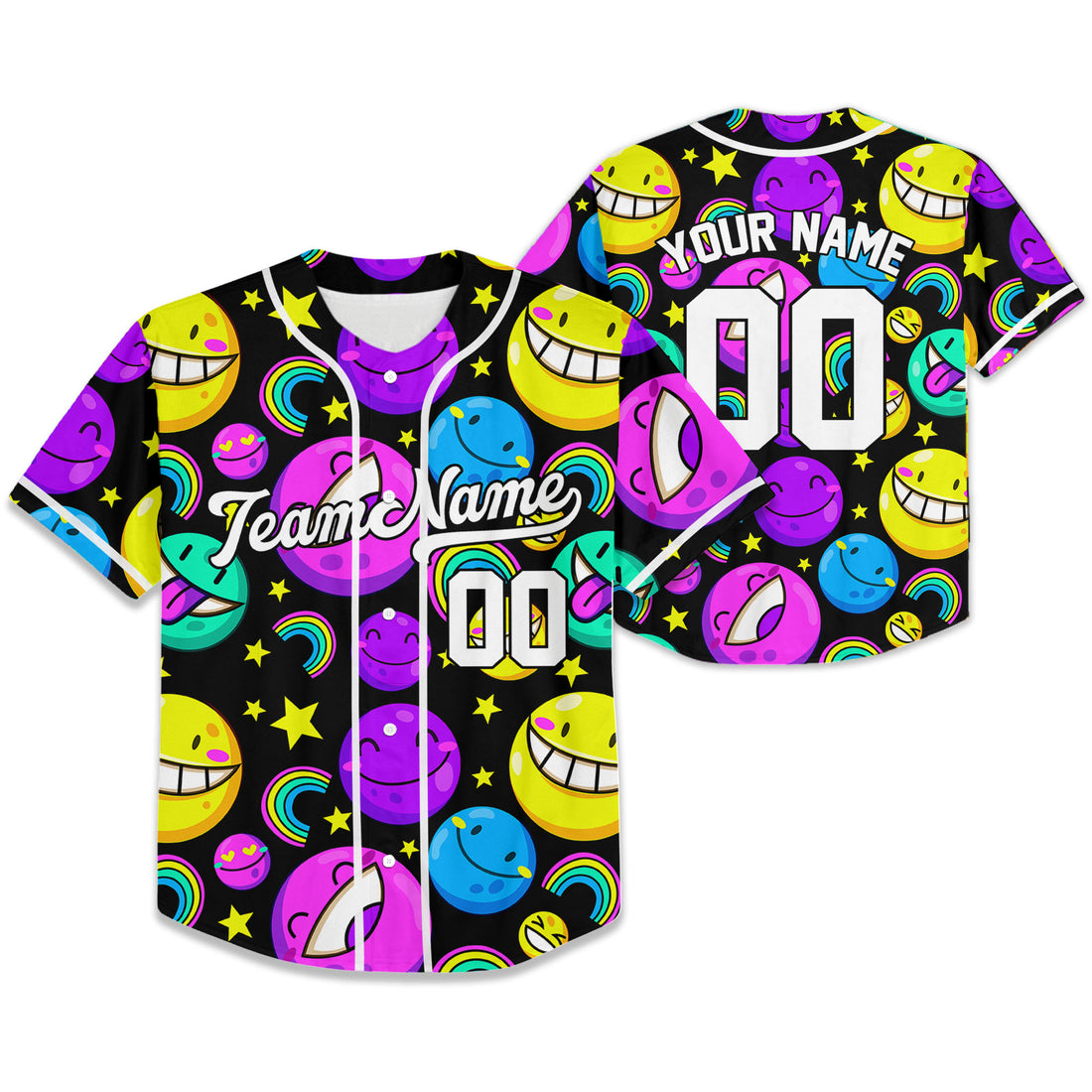 Personalize-Team-Name-Trippy-Colorful-Happy-Icon-Face