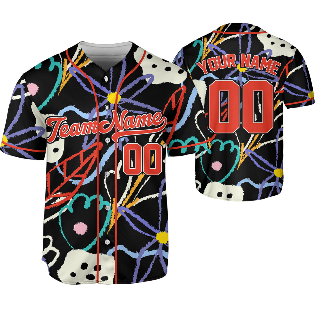 Personalize-Team-Name-Trippy-Colorful-Painted-Abstract-Floral