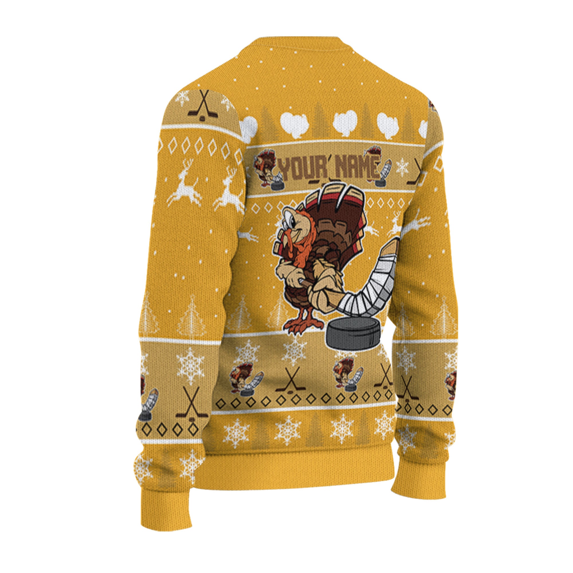 personalize-ugly-thanksgiving-turkey-player-hockey-sport-yellow-nda29-9227