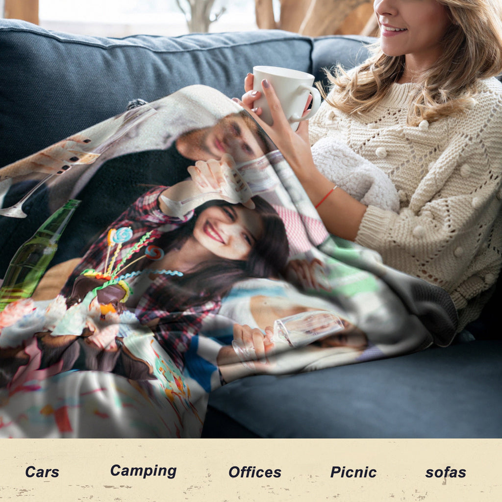 Personalized Photo Blanket, Custom Throw Blanket, Mothers Day Gifts, Family Photo Gifts, Couples Gift, Personalized Gift for Her or Him 1692919784