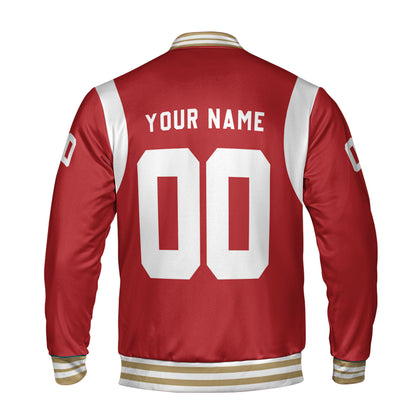 Personalized Famous S49 PS Red and White Varsity I2