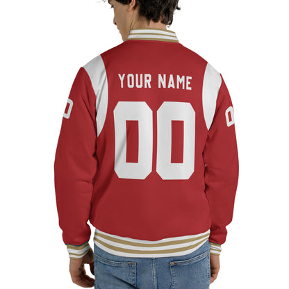 Personalized Famous S49 PS Red and White Varsity I2