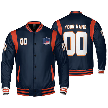 Personalized Famous Team CB Black and Orange Varsity I2