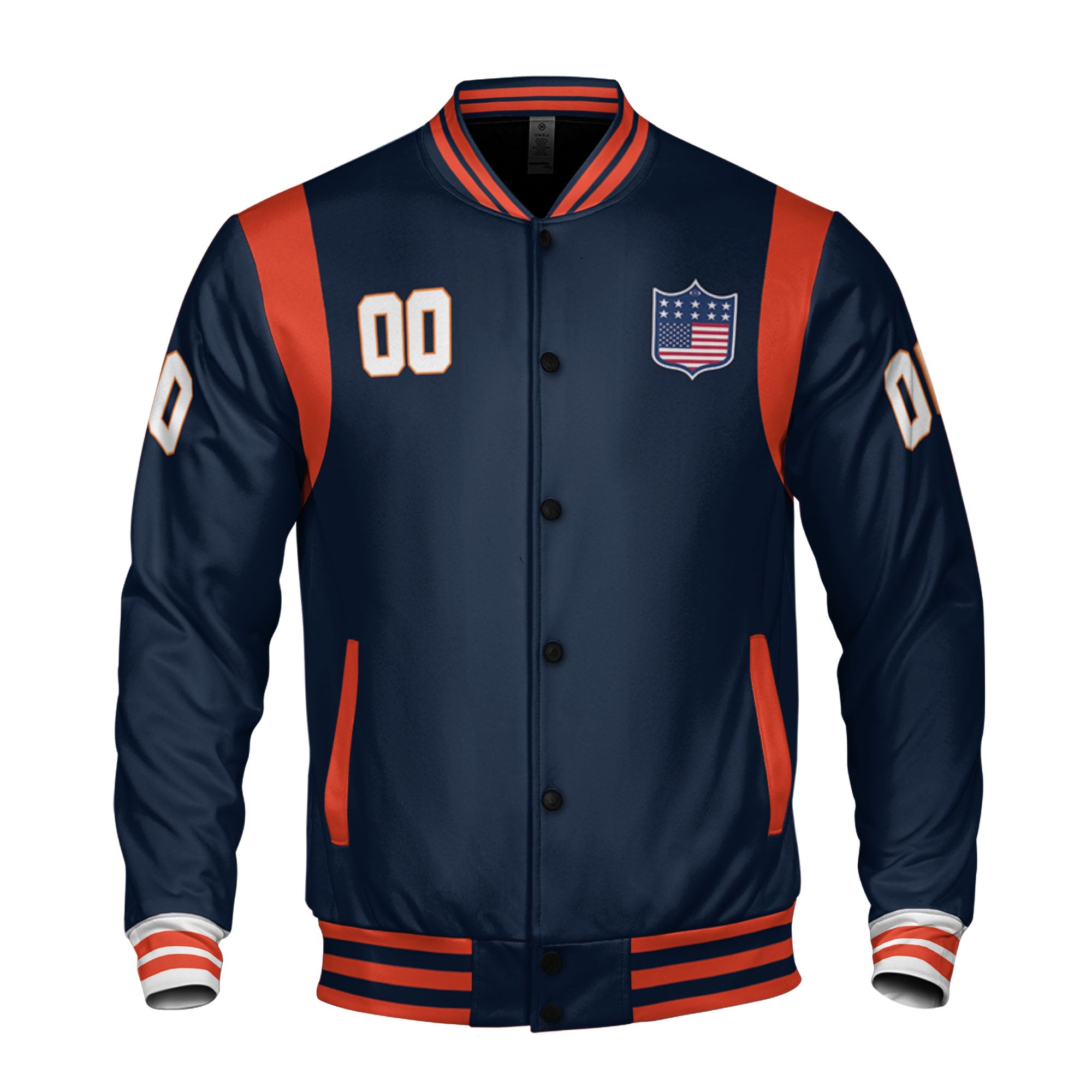 Personalized Famous Team CB Black and Orange Varsity I2
