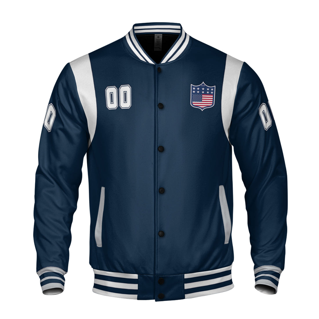 Personalized Famous Team DC Navy and White Varsity I2