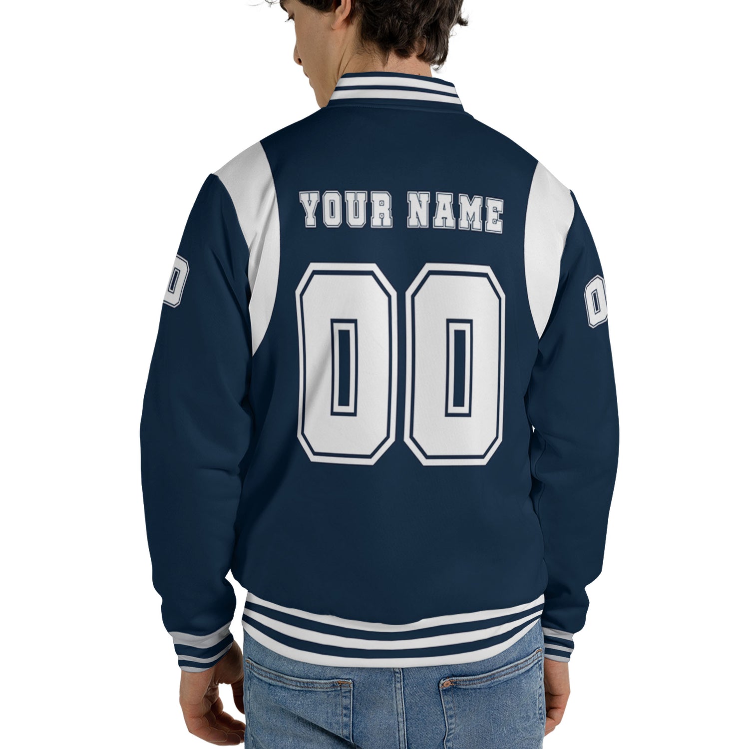 Personalized Famous Team DC Navy and White Varsity I2