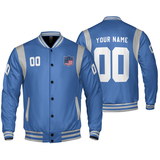 Personalized Famous Team DL Blue and Gray Varsity I2
