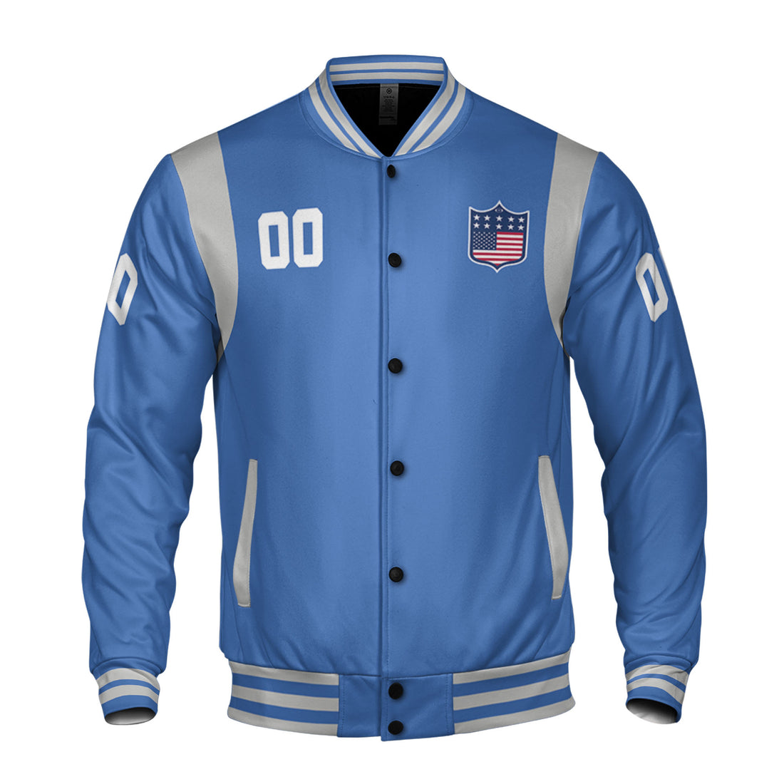 Personalized Famous Team DL Blue and Gray Varsity I2