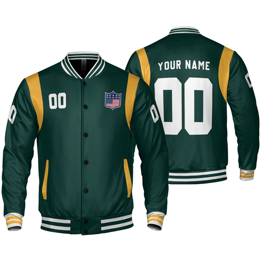 Personalized Famous Team GBP Green and Yellow Varsity I2