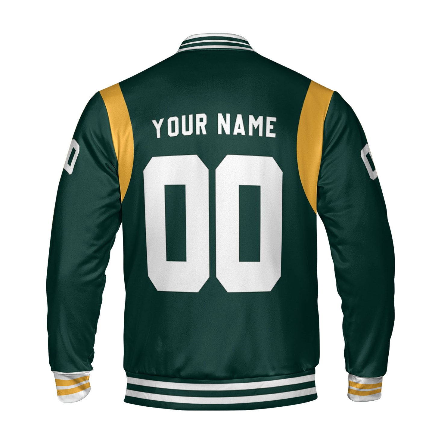 Personalized Famous Team GBP Green and Yellow Varsity I2