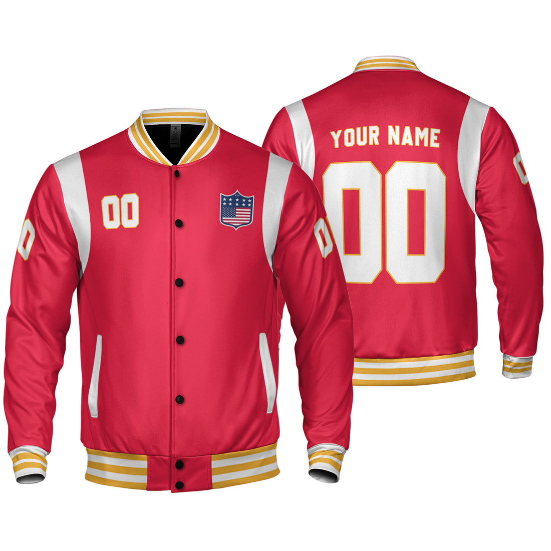 Personalized Famous Team KC Red and Yellow Varsity I2