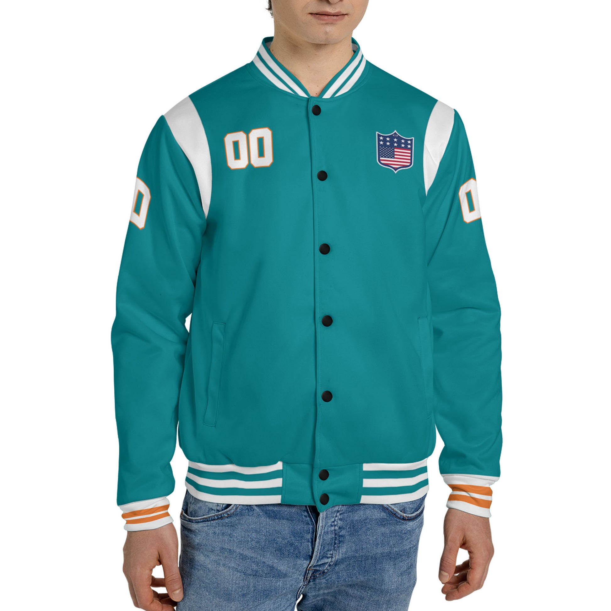 Personalized Famous Team MD Largoon blue and White Varsity I2