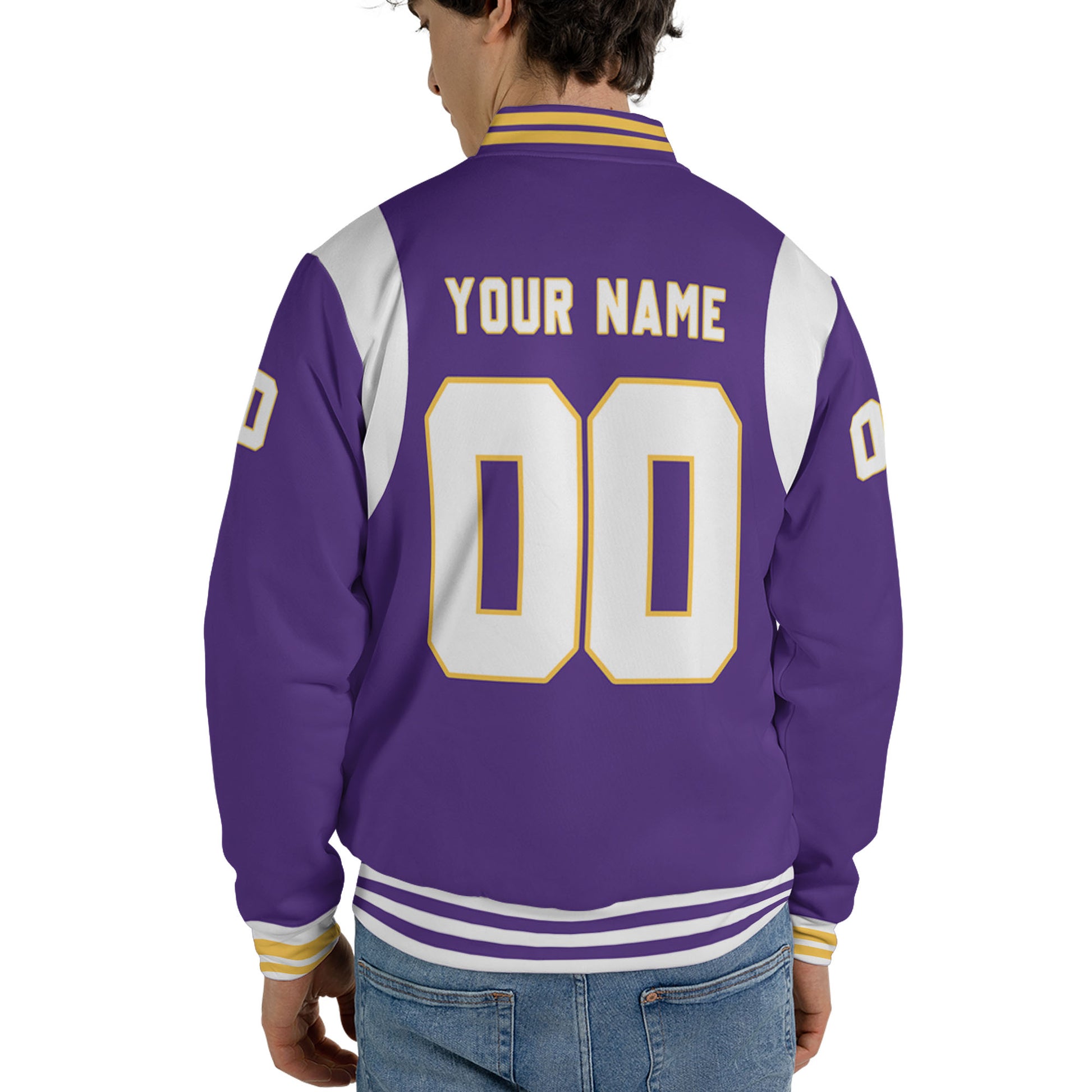 Personalized Famous Team MV Purple and White Varsity I2