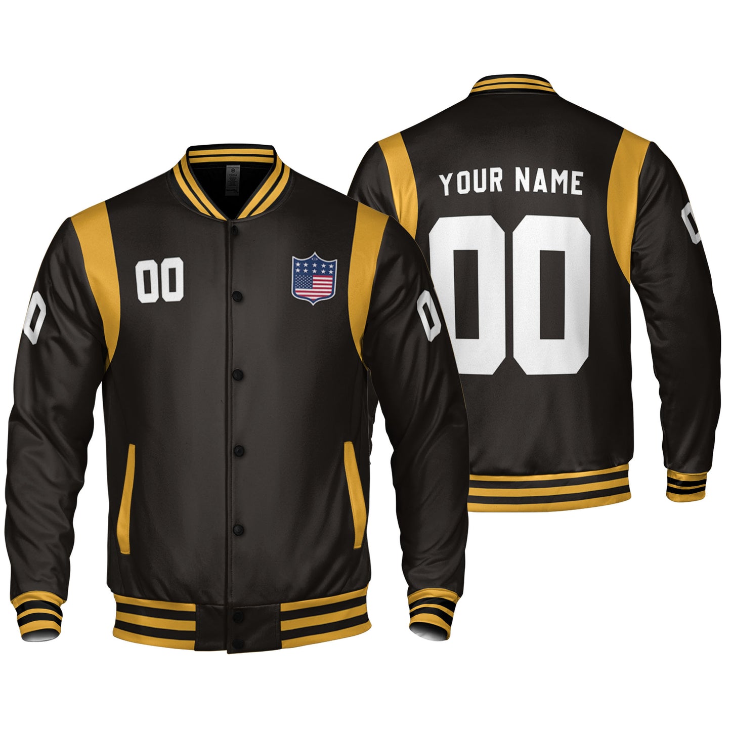 Personalized Famous Team PS Black and Yellow Varsity I2