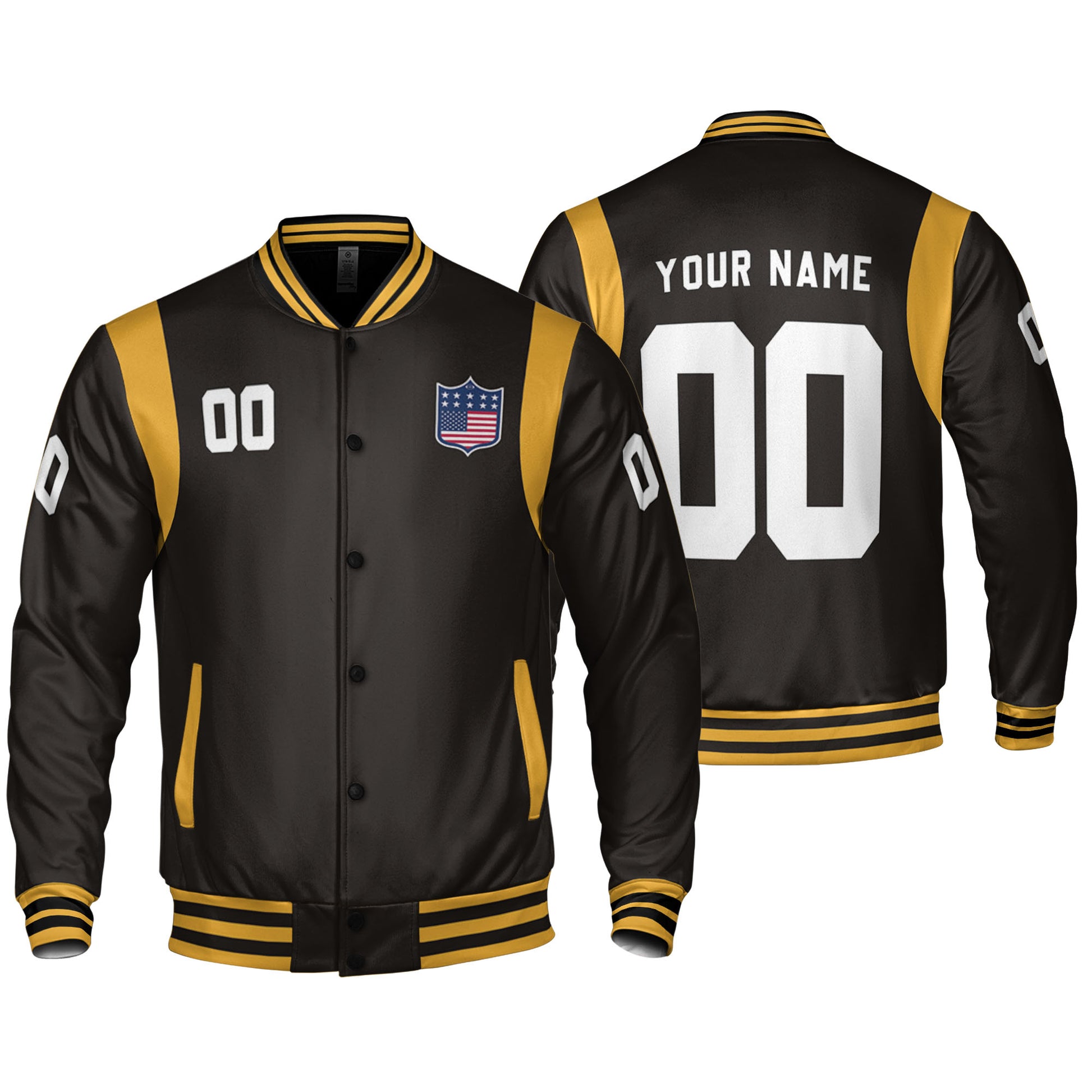 Personalized Famous Team PS Black and Yellow Varsity I2