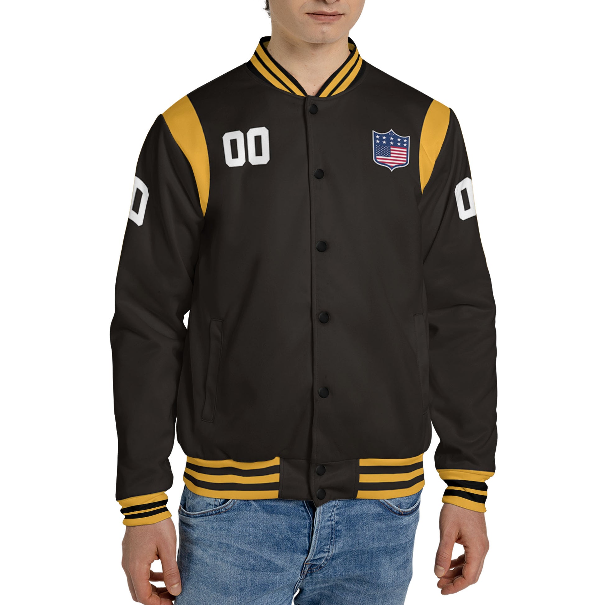 Personalized Famous Team PS Black and Yellow Varsity I2