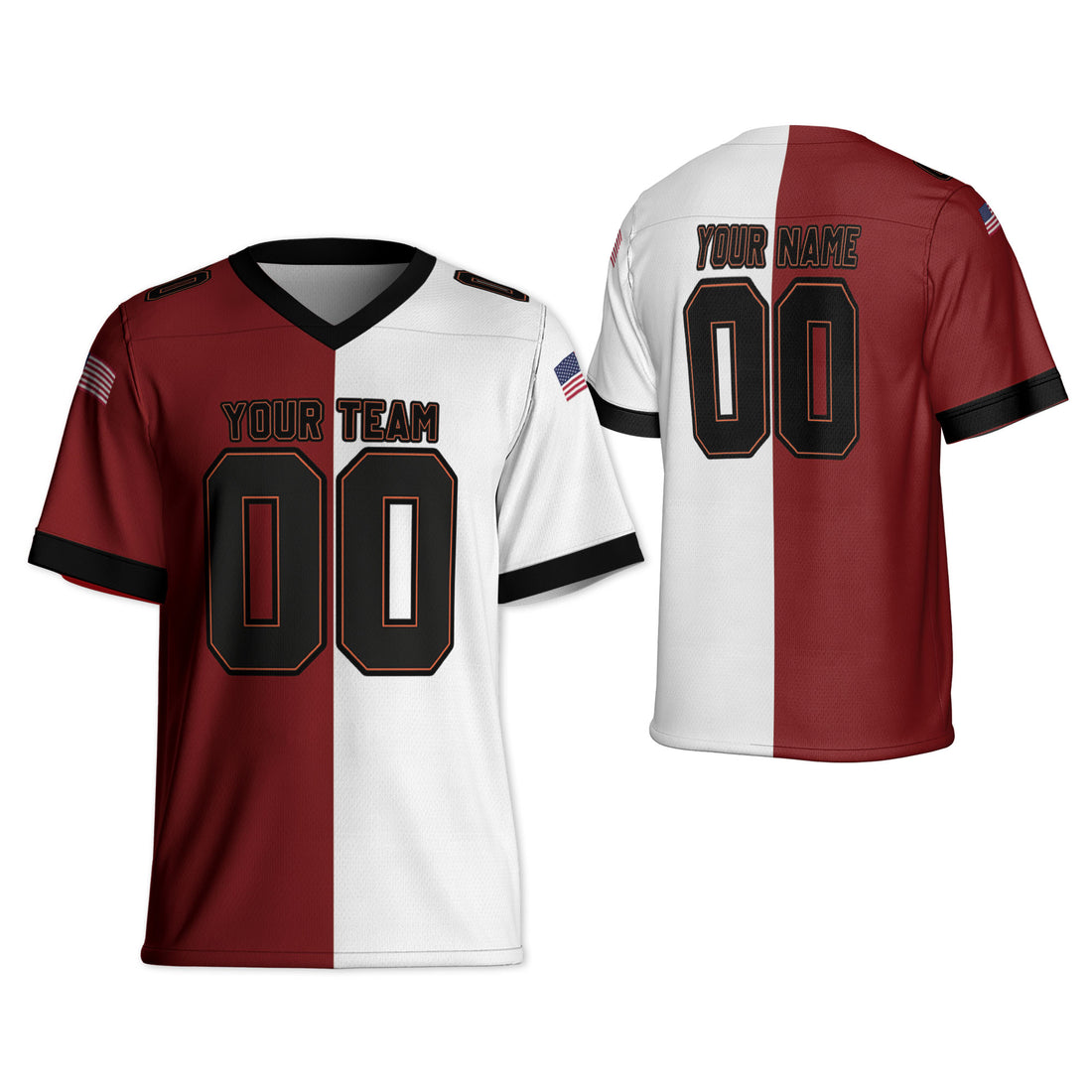 personalized-football-jersey-red-black-and-white-i2-5041