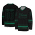 Personalized Ice Hockey Jersey shirt black and green team VDD02