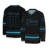 Personalized Ice Hockey Jersey shirt black and royal blue team VDD02