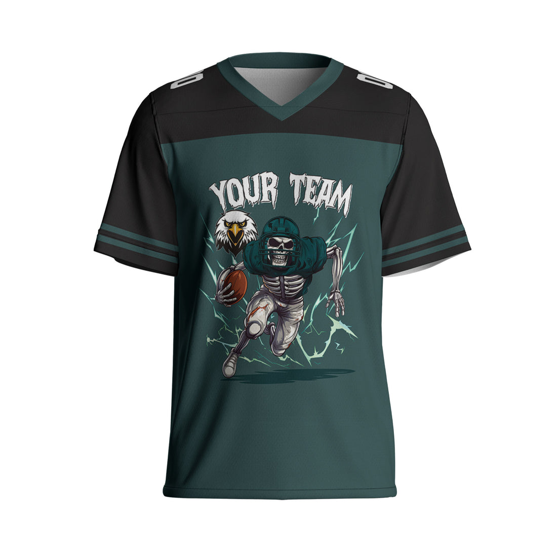 personalized-skeleton-football-jersey-football-custom-green-black-i2-7191