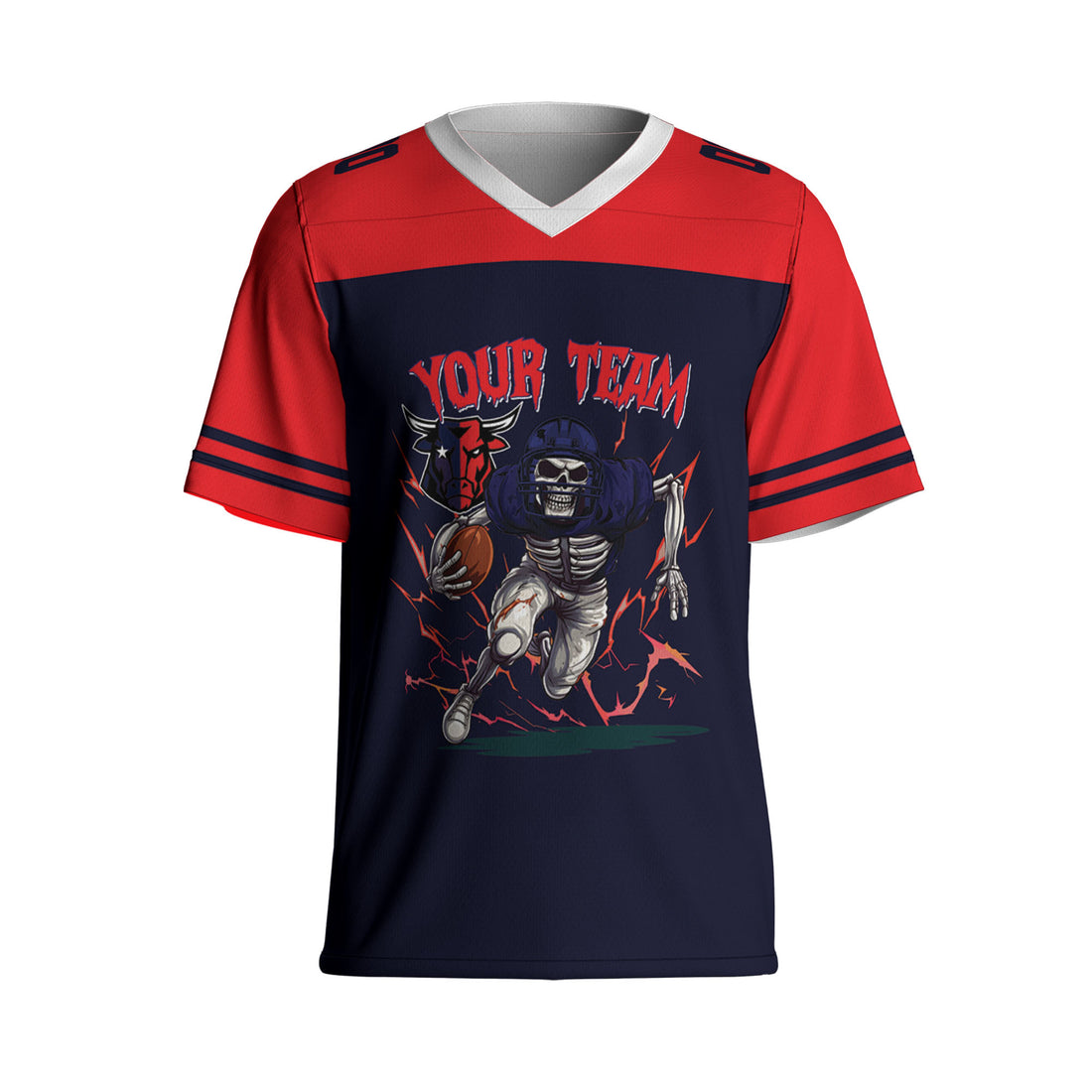 personalized-skeleton-football-jersey-football-custom-navy-red-i2-5972