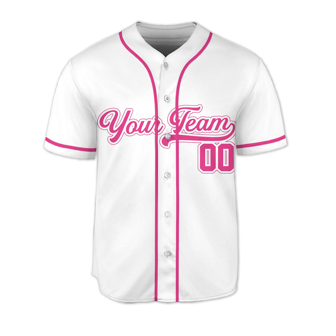 Personalized-Team-Name-And-Number-Baseball-Jersey-Custom-Design-Pink-Color-Collection-Pink-Custom-Text
