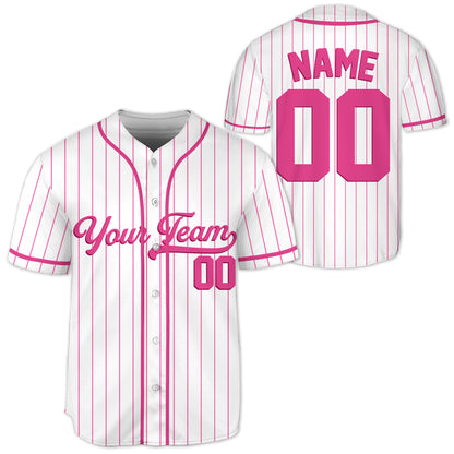 Personalized-Team-Name-And-Number-Baseball-Jersey-Custom-Design-Pink-Color-Collection-Stripes