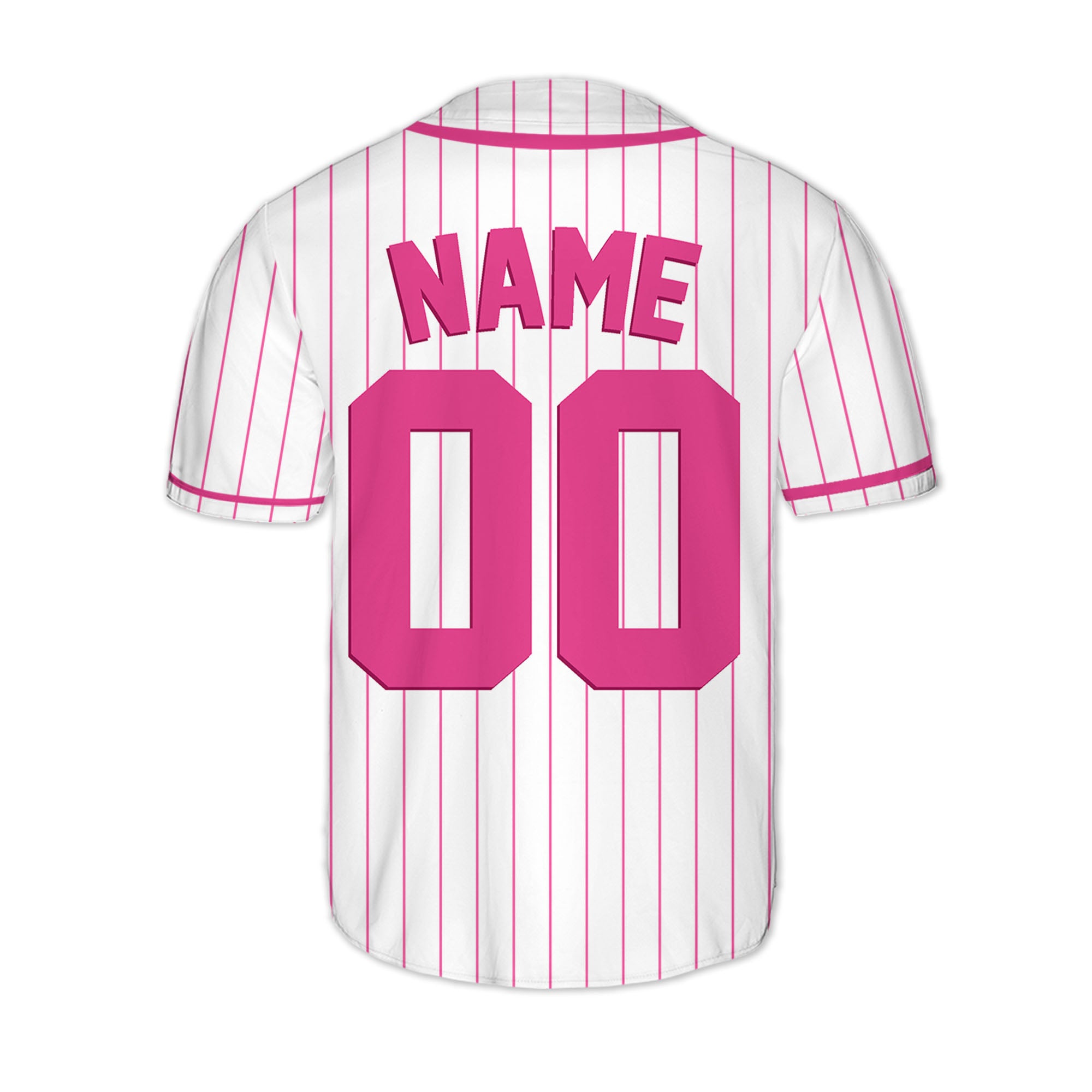 Personalized-Team-Name-And-Number-Baseball-Jersey-Custom-Design-Pink-Color-Collection-Stripes