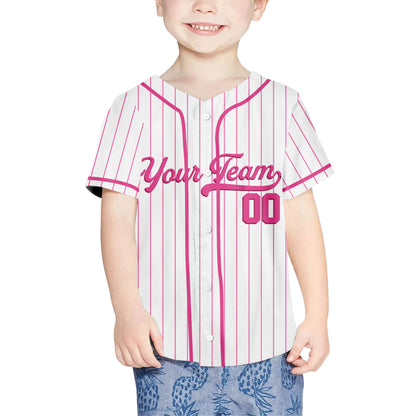 Personalized-Team-Name-And-Number-Baseball-Jersey-Custom-Design-Pink-Color-Collection-Stripes