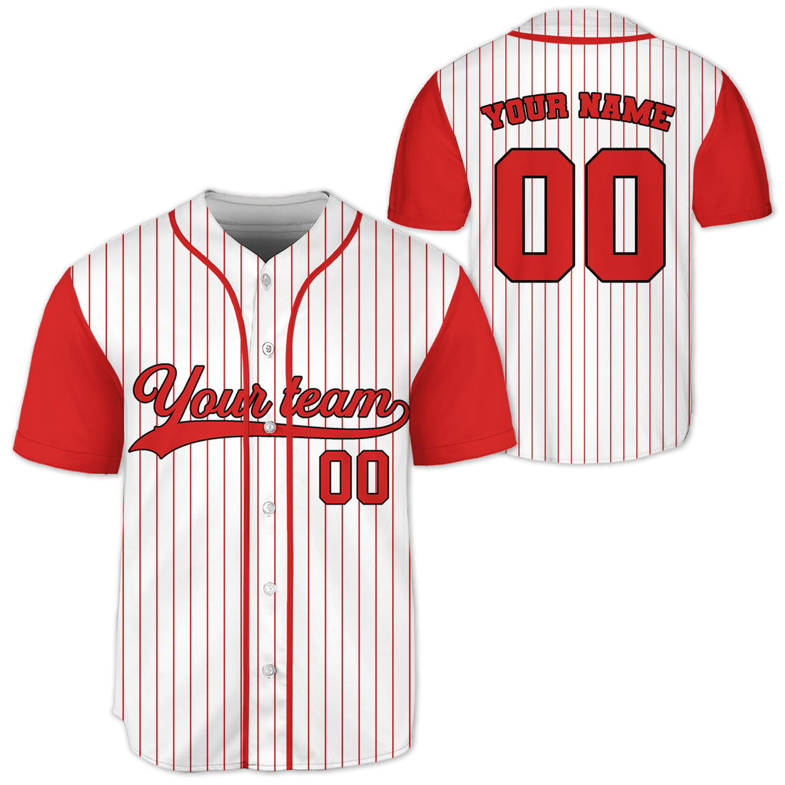 Personalized-Team-Name-And-Number-Collection-Lover-White-Red-Sleeve