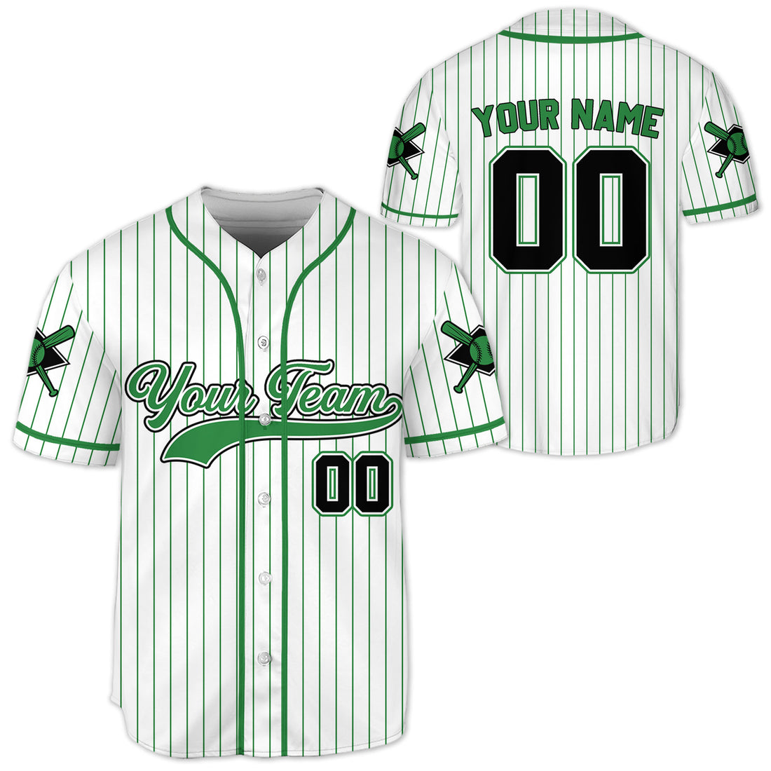 Personalized-Team-Name-And-Number-Collection-Striped-Green