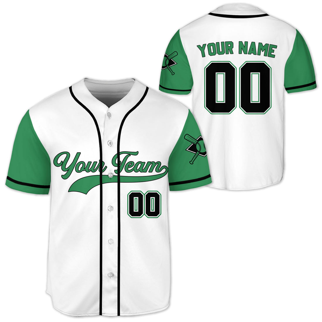Personalized-Team-Name-And-Number-Collection-White-Green-Sleeve