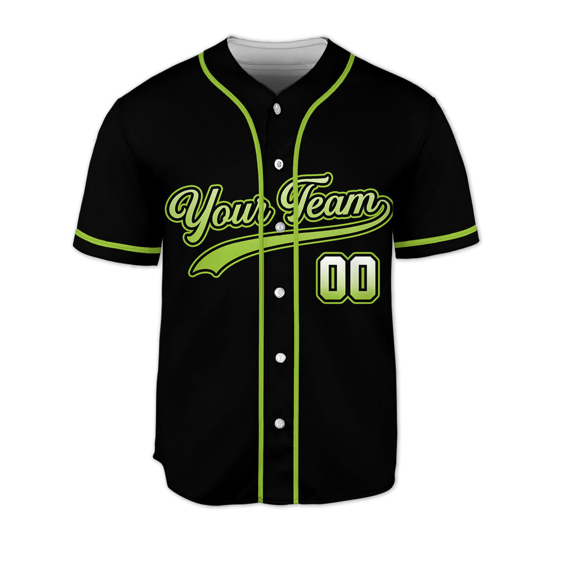 Personalized-Team-Name-And-Number-Custom-Collection-Gradient-Green