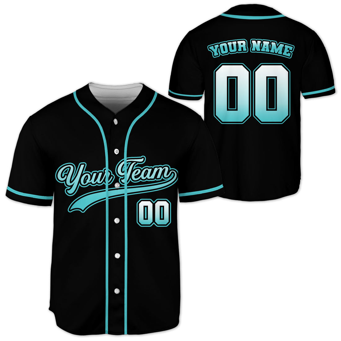 Personalized-Team-Name-And-Number-Custom-Collection-Gradient-Jade-Green