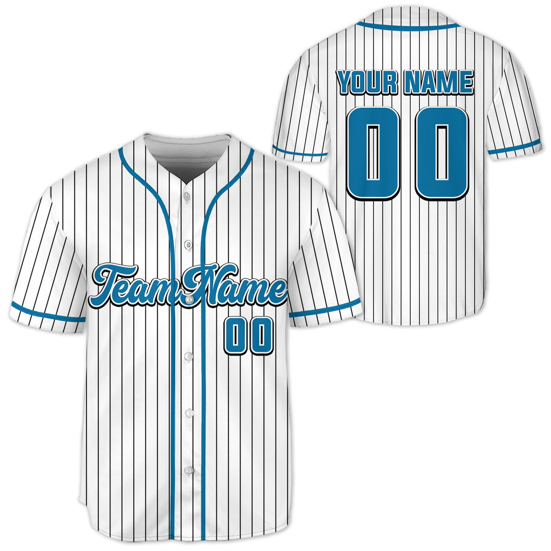 Personalized-Team-Name-Blue-Striped