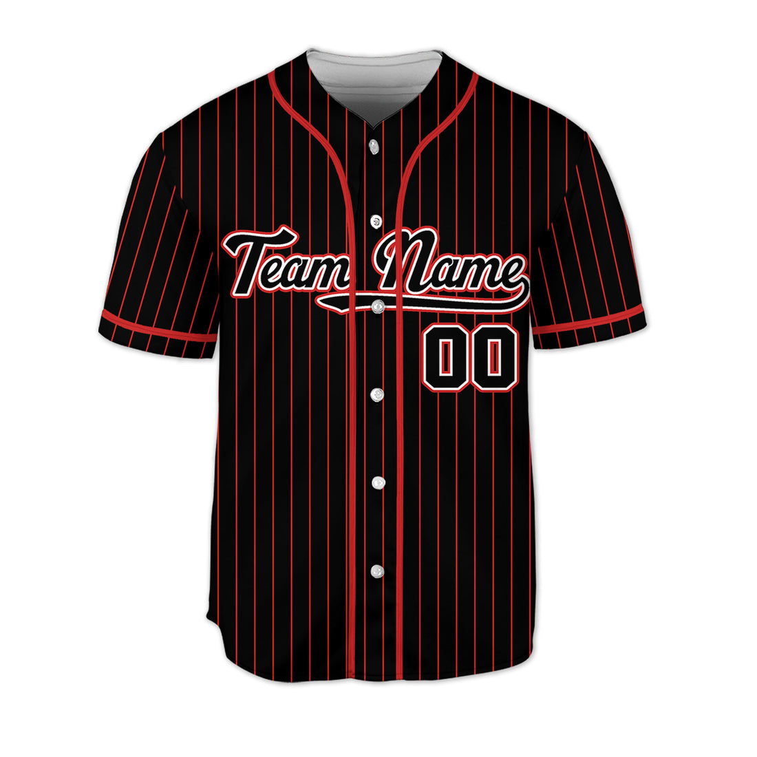 Personalized-Team-Name-Custom-Collection-Awesome-Black-Red-Striped