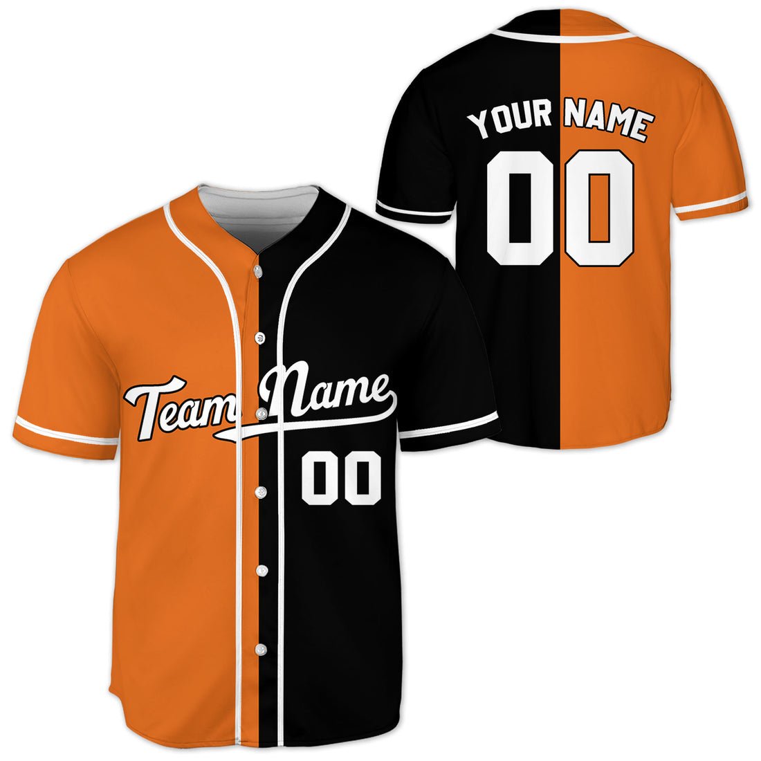 Personalized-Team-Name-Custom-Collection-Colorful-Black-Orange