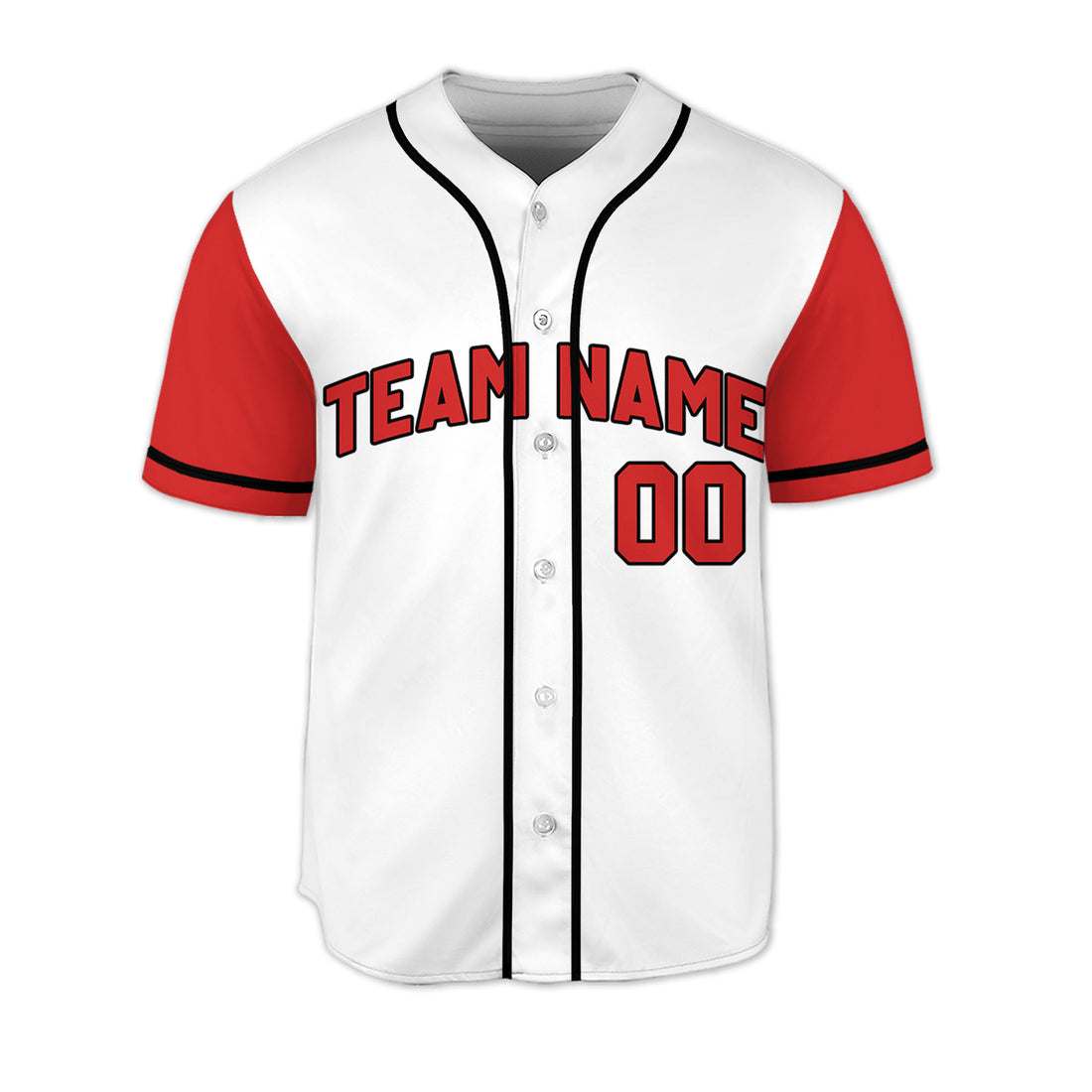 Personalized-Team-Name-Custom-Collection-White-Red-Sleeve