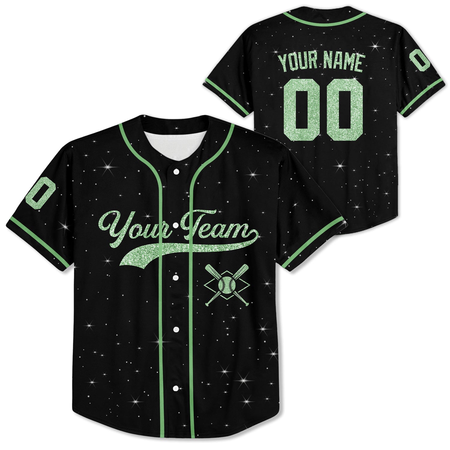 Personalized-Team-Name-Number-Custom-Collection-Green