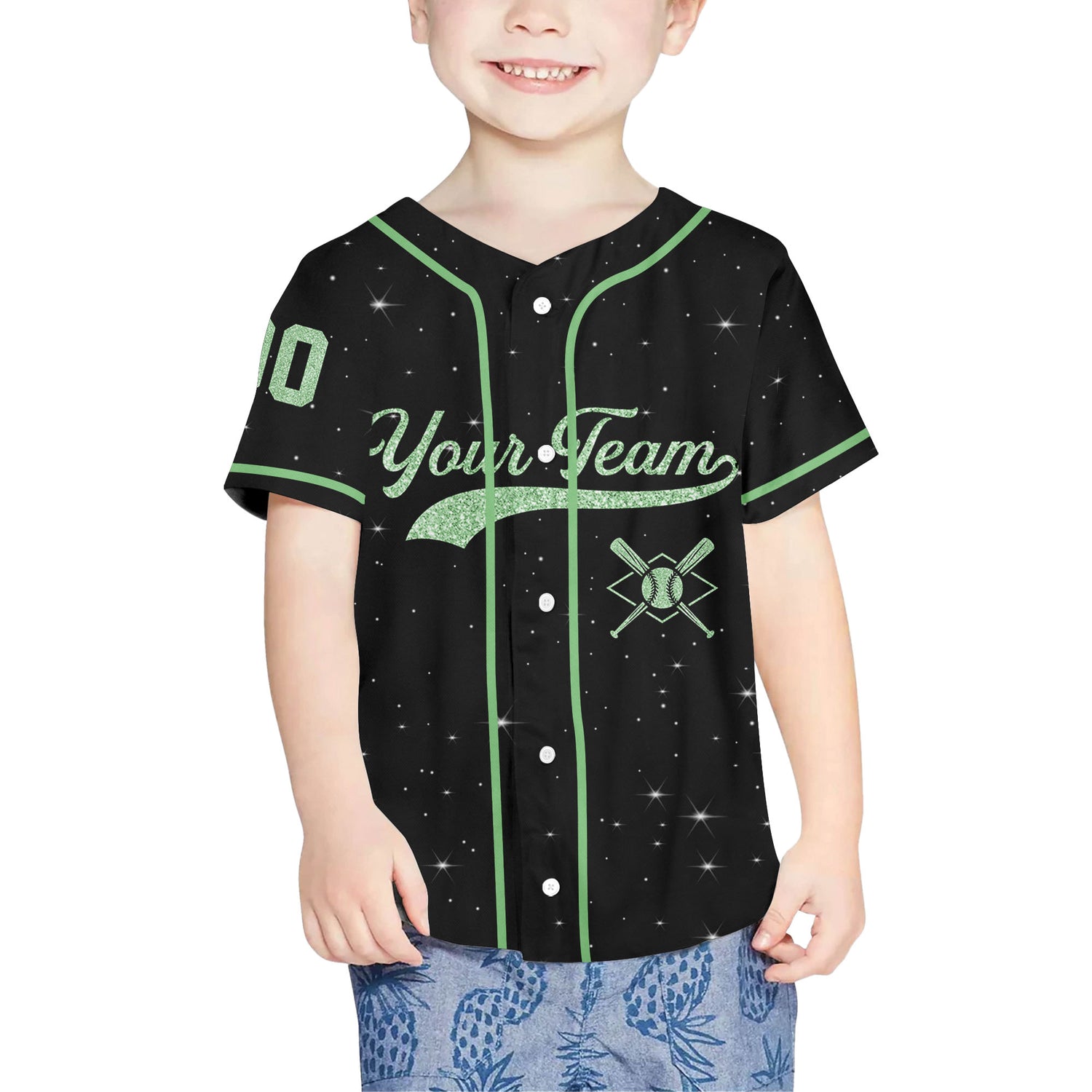 Personalized-Team-Name-Number-Custom-Collection-Green