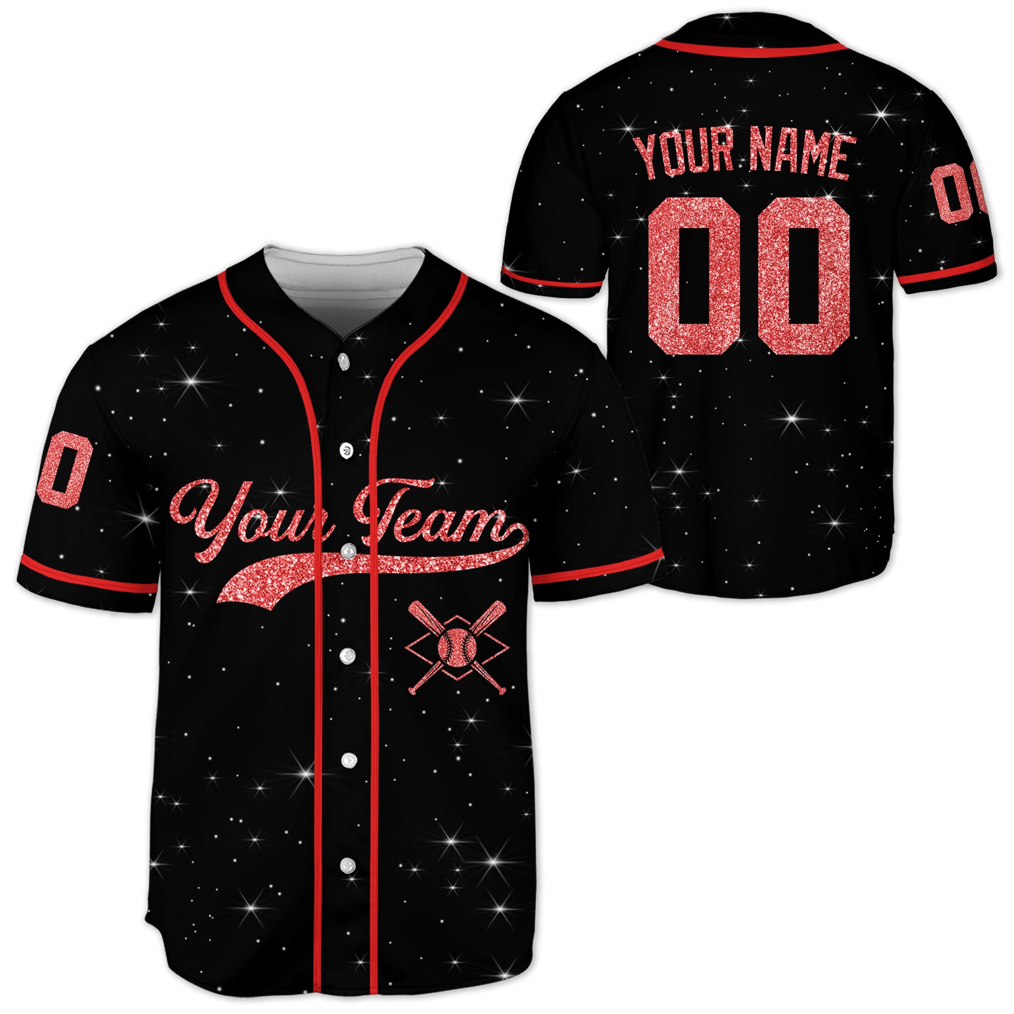 Personalized-Team-Name-Number-Custom-Collection-Red