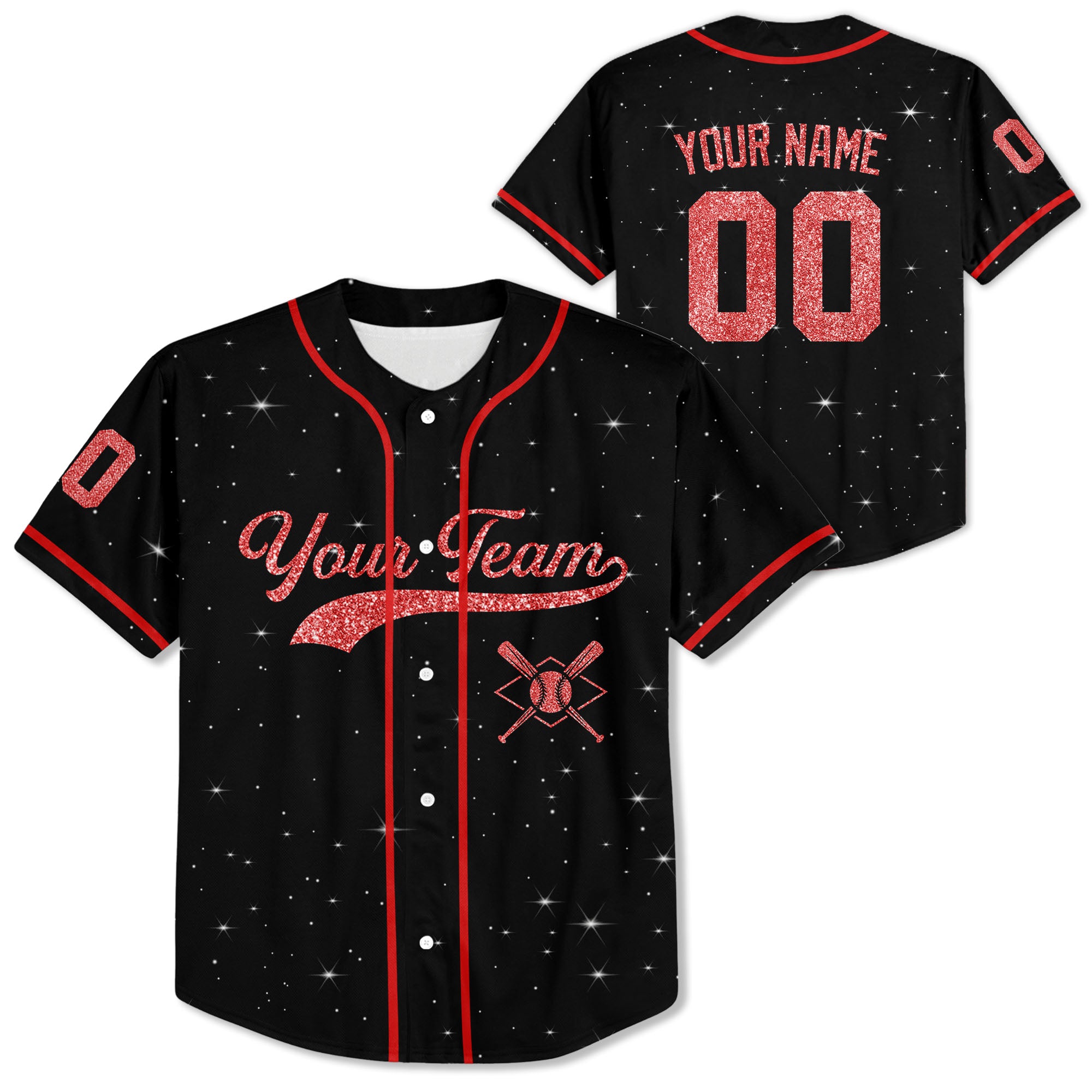 Personalized-Team-Name-Number-Custom-Collection-Red