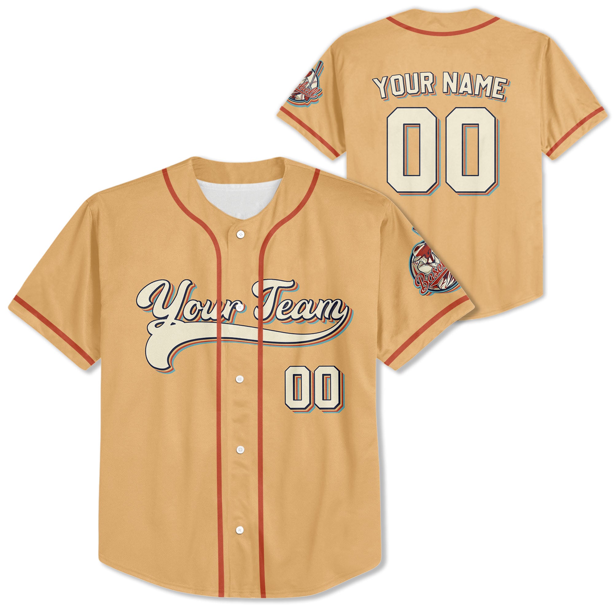 Personalized-Vintage-Team-Name-And-Number-Custom-Collection-Orange