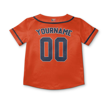 Personalized famous team HA sport orange and black stripes baseball jersey VDD04