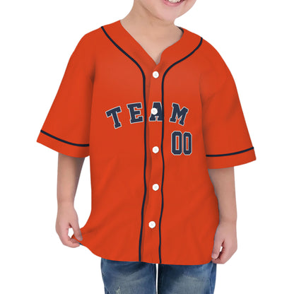 Personalized famous team HA sport orange and black stripes baseball jersey VDD04