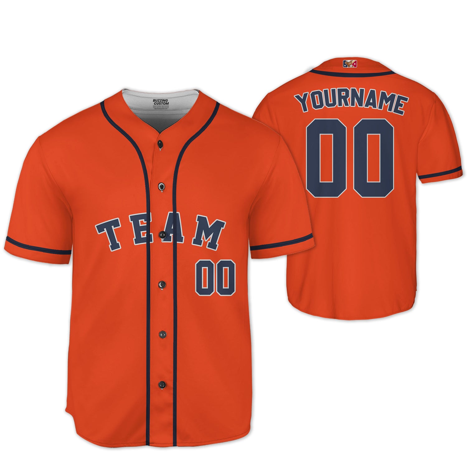 Personalized famous team HA sport orange and black stripes baseball jersey VDD04