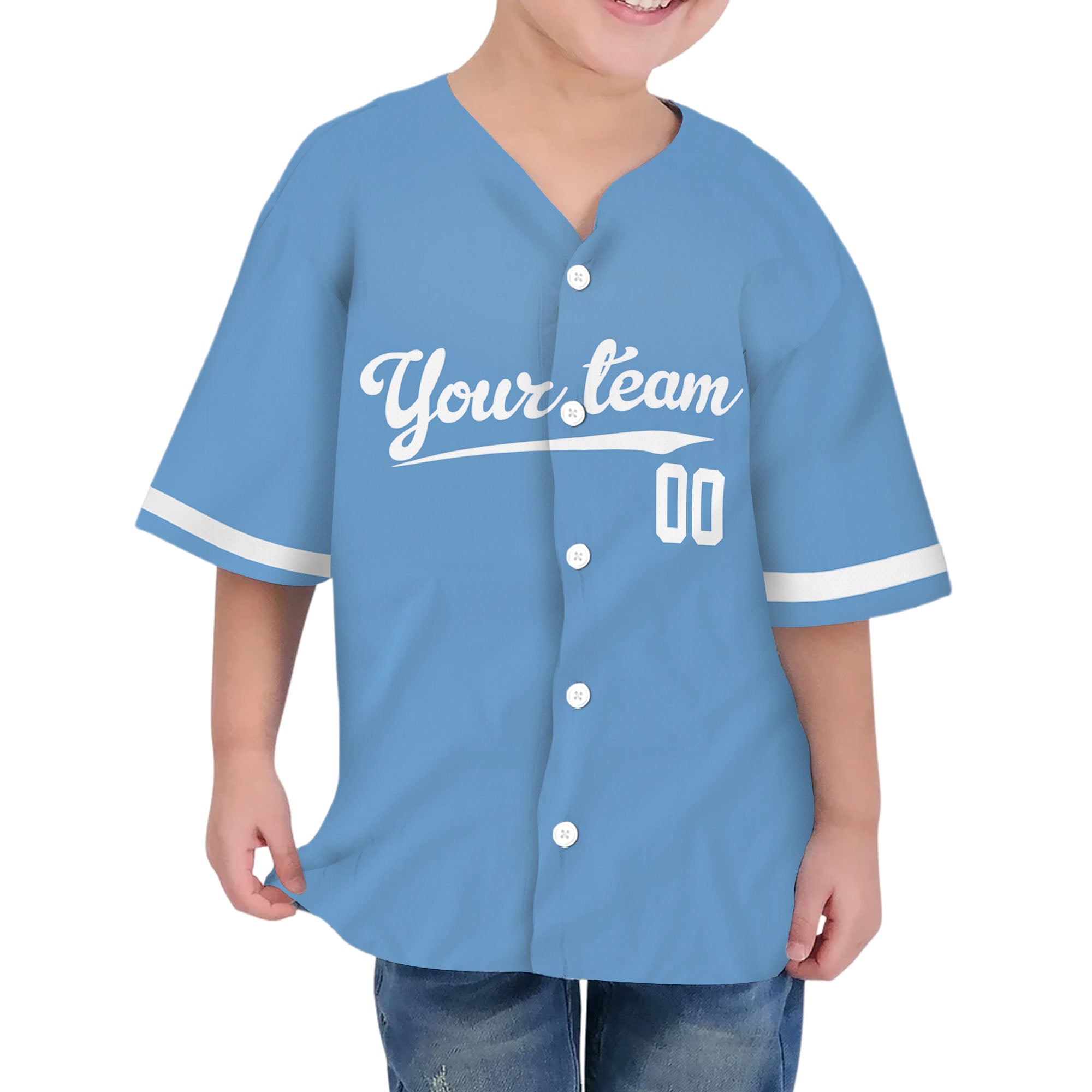 Personalized famous team KC royal sport classic light blue baseball jersey VDD04