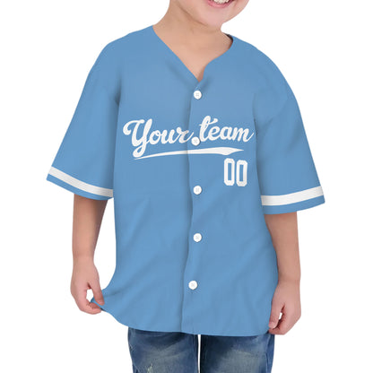 Personalized famous team KC royal sport classic light blue baseball jersey VDD04