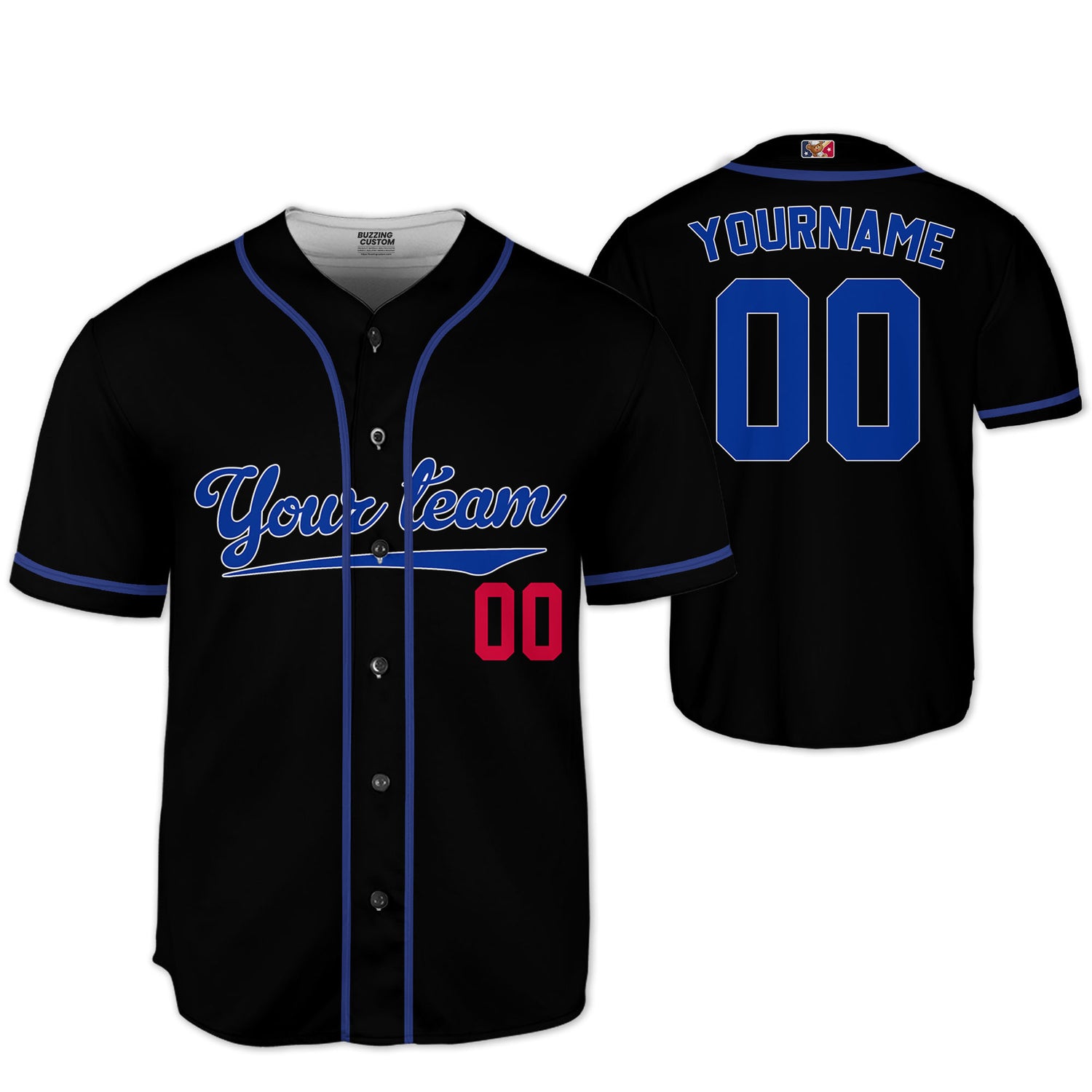 Personalized famous team LAD sport classic black baseball jersey VDD04